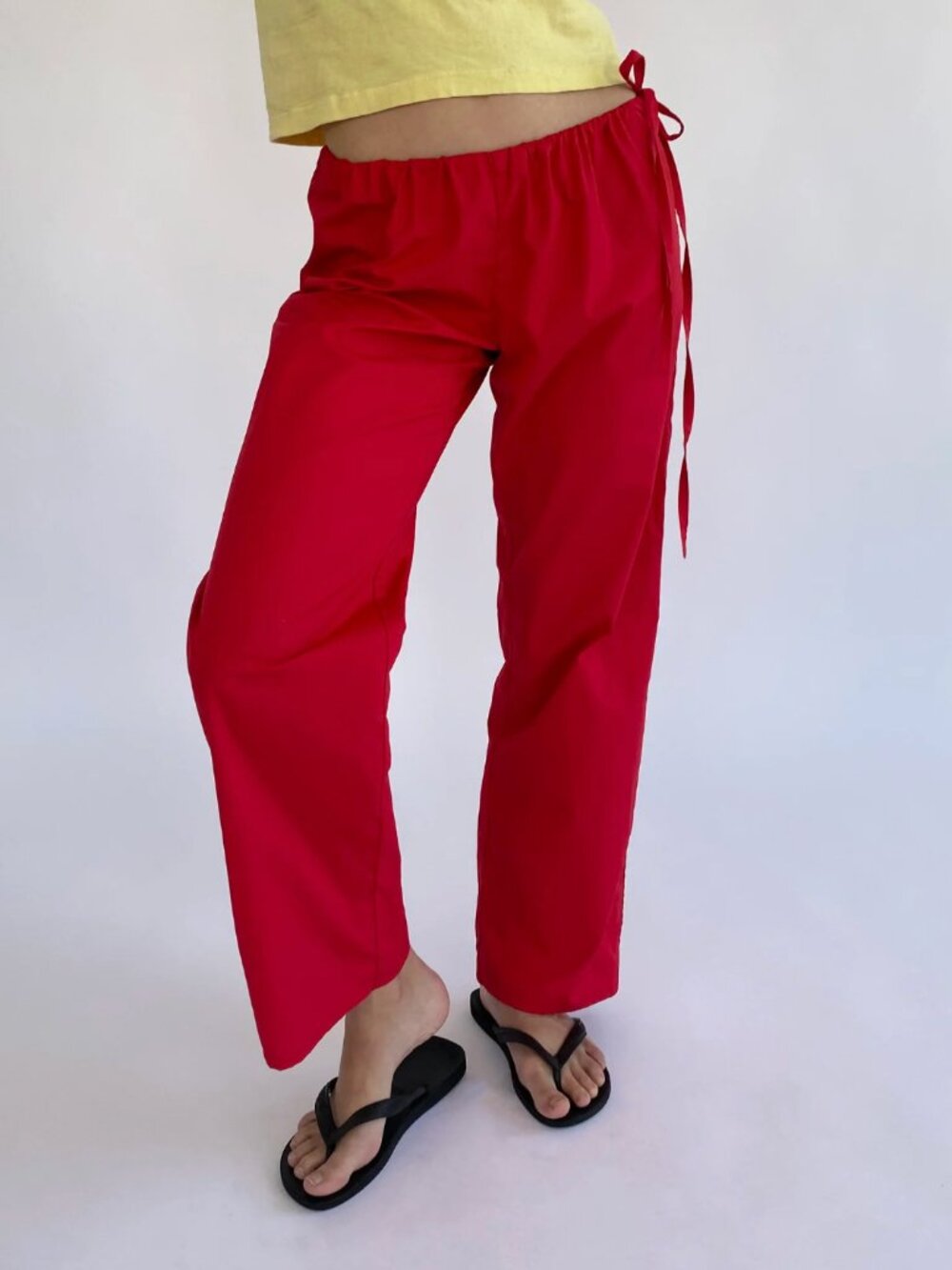 Brooke Callahan Tie Pants in Red Size L